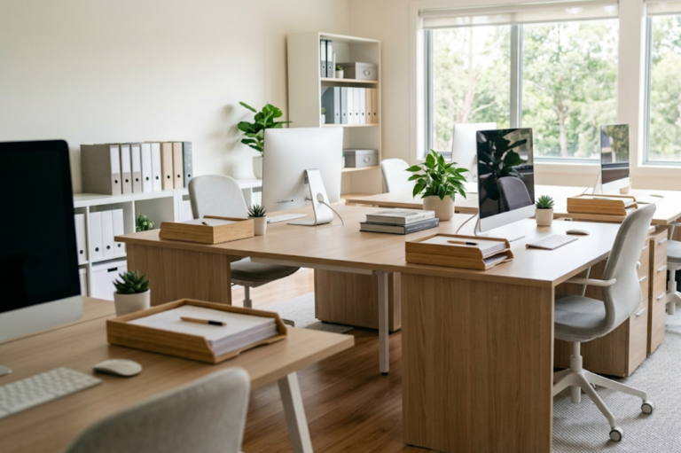Sauberes Büro nach professioneller Büroreinigung im Westmünsterland durch JetPoise